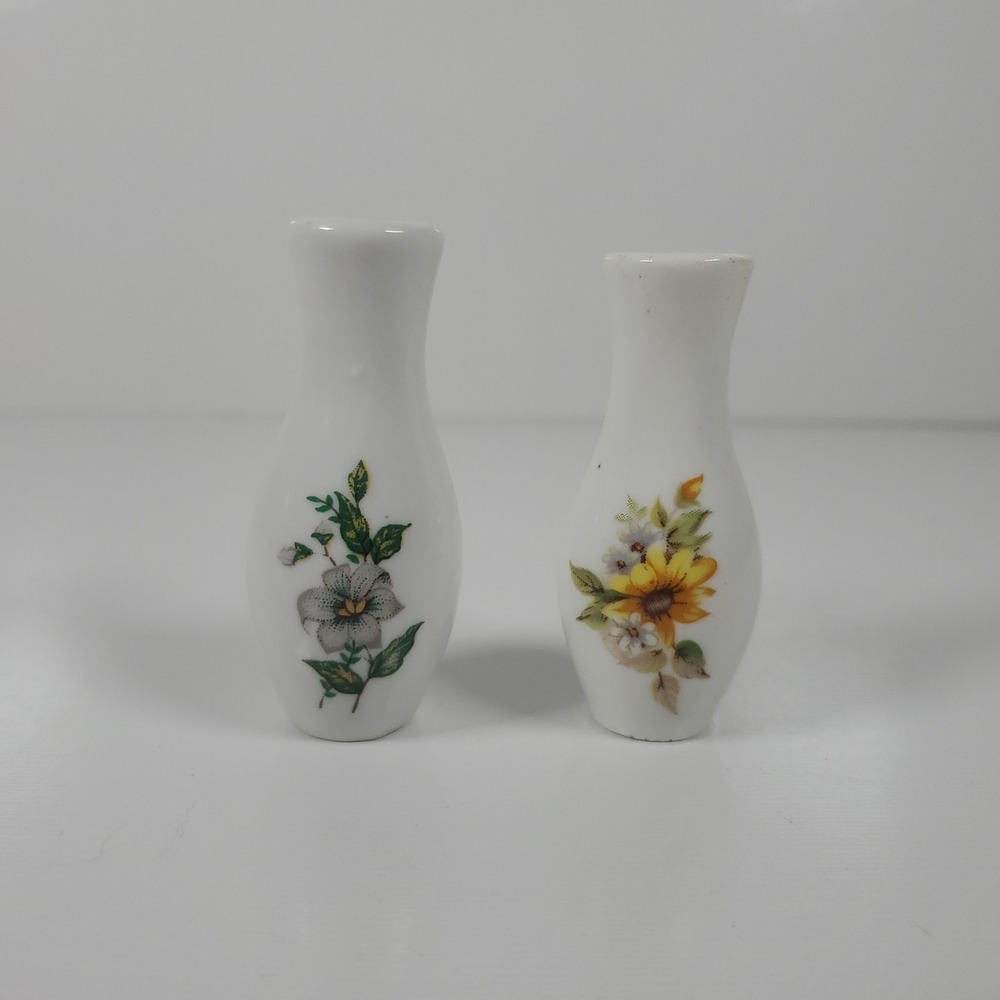 Vintage Auto Bud Vase from 1970s Ceramic Painted Mini Vase